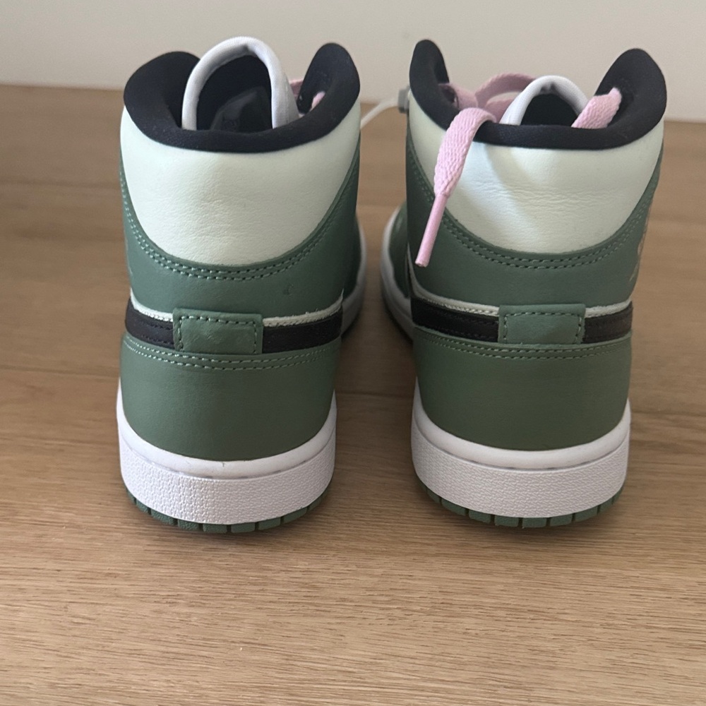 Air Jordan’s Nike Women's Green and Pink High-Top Sneakers - Picture 7 of 11